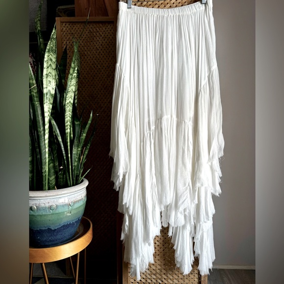 Free People Clover Handkerchief Hem Maxi Skirt - Picture 3 of 5